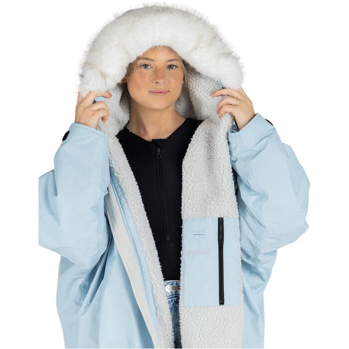 2024 Dryrobe Erwachsene Advance Langrmelige Wickelkommode Robe LS-DA-ICE-B - Ice Blue